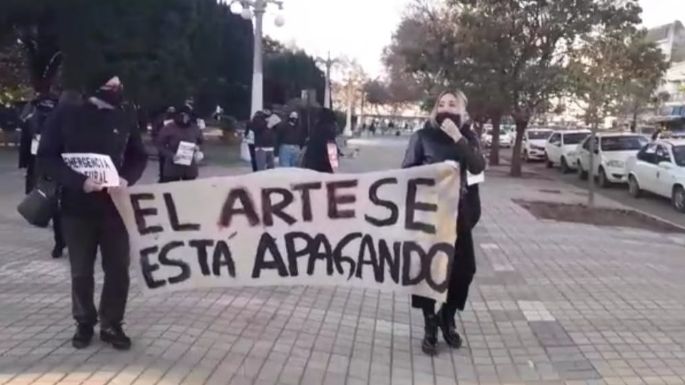 [Video] Con una intervención artística, el sector cultural se manifestó ante las restricciones