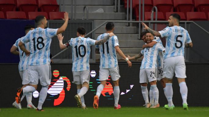 Argentina le gana a Paraguay al final del primer tiempo
