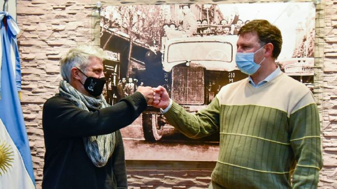 Rosso recibió a los productores artísticos José Palazzo y Miguel Pardo