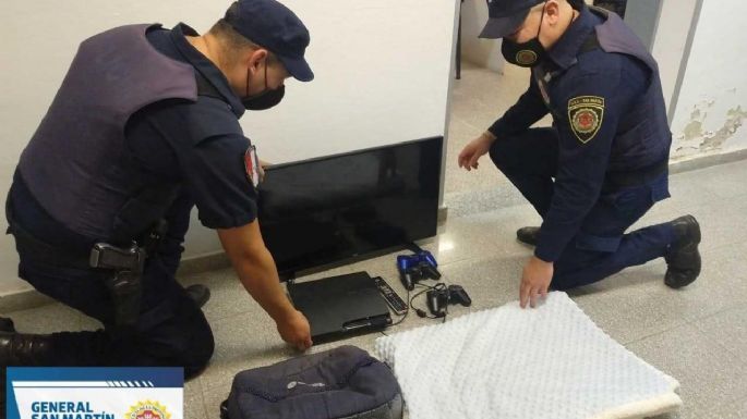Lo detuvieron tras robar un televisor y una PlayStation
