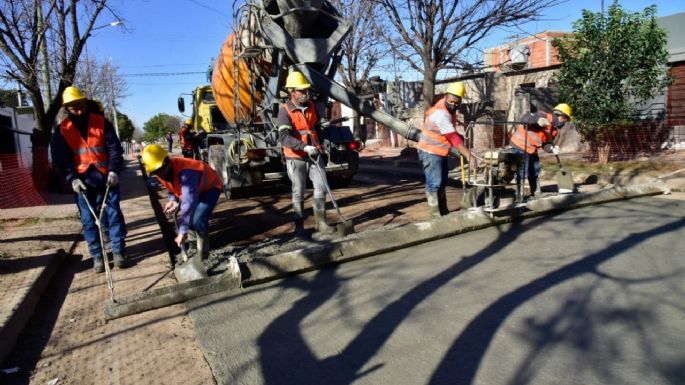 Avanza la pavimentación en La Calera y San Nicolás con más de 3.700 metros cuadrados ejecutados