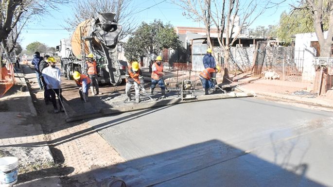Seis cuadras ya están pavimentadas