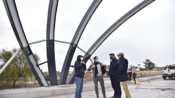 Gill, Rosso y Graglia recorrieron la obra del nuevo puente