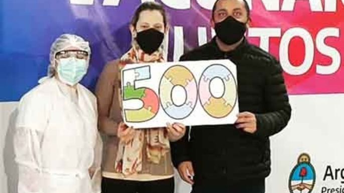 El pueblo llegó a los 500 vacunados