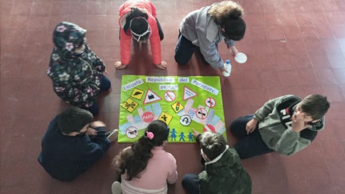 Educación Vial realiza actividades de concientización con estudiantes de cuarto grado