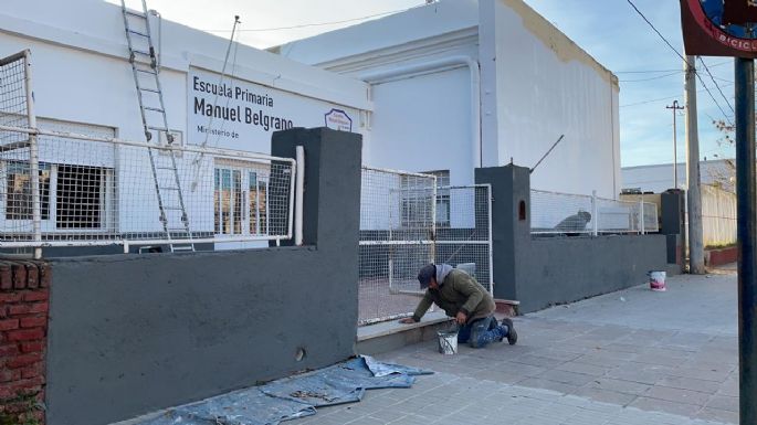 Continúan las mejoras edilicias en la Escuela Primaria Manuel Belgrano