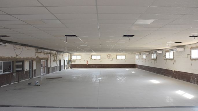 La remodelación del salón en etapa final