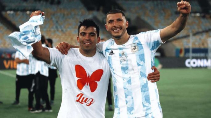 Emocionante homenaje de "Huevo" Acuña en medio de los festejos de Argentina