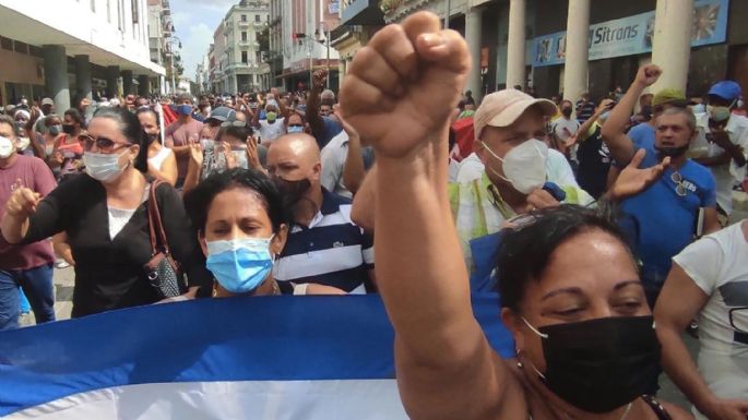Inédita protesta contra el gobierno en Cuba