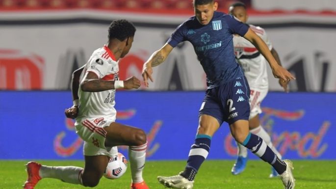 Racing se recuperó de un error y obtuvo un valioso empate en Brasil