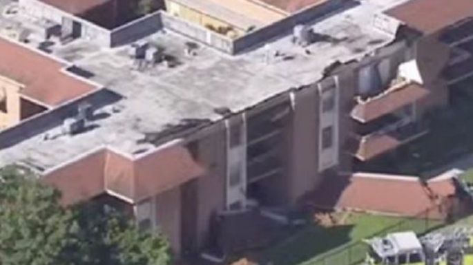 Evacuaron un edificio en Miami porque había colapsado parte de su techo
