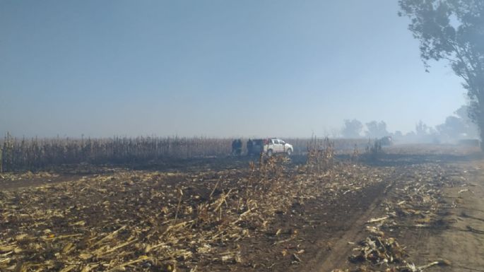 Se incendió un campo en General Deheza