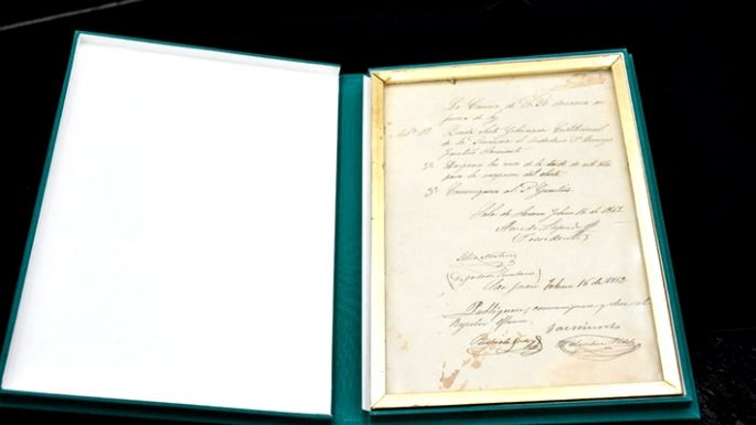 Restituyen documento de Sarmiento a San Juan