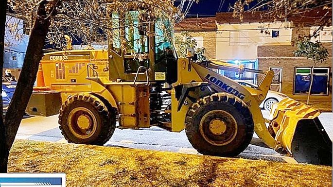 Arrestado por intentar robar la batería de una pala mecánica