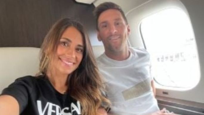 Antonela a Messi en el avión a París: "Hacia una nueva aventura juntos"
