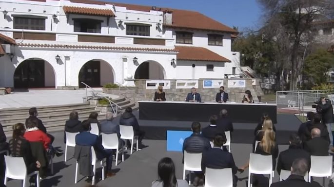 Junto al presidente, Rosso participó de la presentación del programa AccesAR