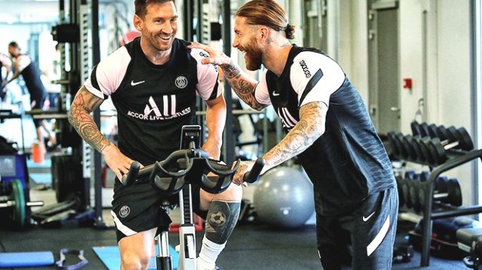 El primer entrenamiento de Messi