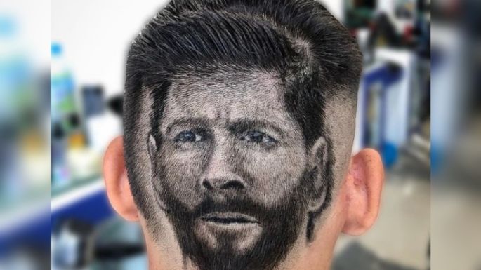 [Video] Fanatismo al 100%, se cortó el pelo y se hizo la cara de Messi