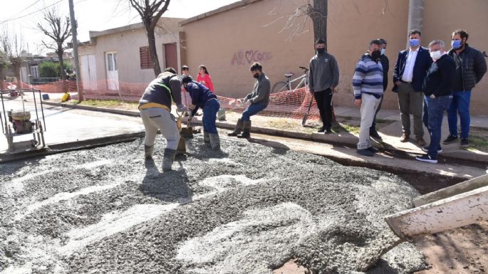 Se pavimentó más de la mitad del barrio San Nicolás