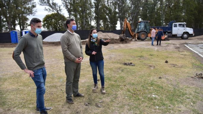 Rosso recorrió las obras que se realizan en el Parque Pereira y Domínguez