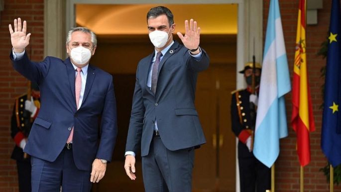 Alberto Fernández y Pedro Sánchez destacaron la "hermandad" de Argentina y España