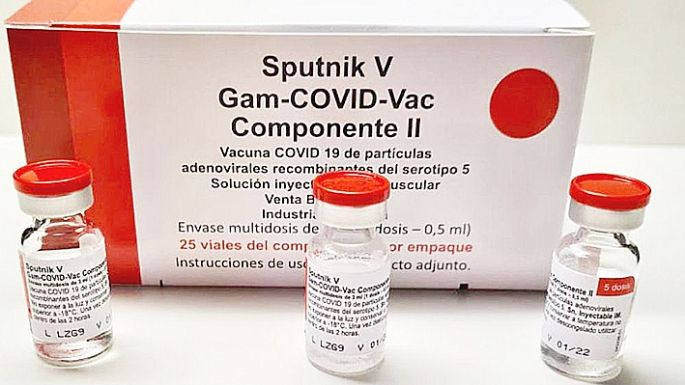 El país contará con más de 3 millones de dosis del segundo componente de Sputnik V