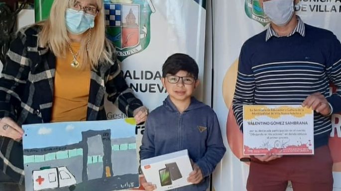 Un niño de 10 años ganó el concurso "Dibujando en vacaciones"
