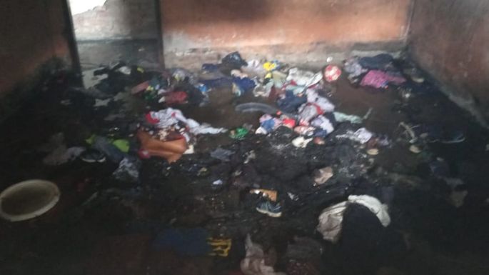 Oliva: Se incendió una vivienda deshabitada