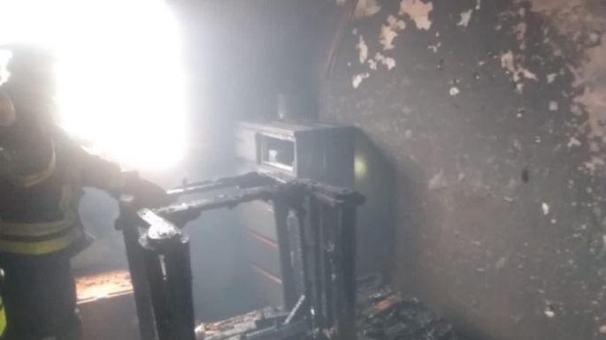 Se incendió una vivienda en Villa Nueva