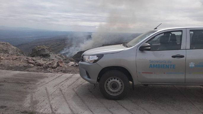 Controlaron un incendio adentro de una Reserva Hídrica Pampa de Achala