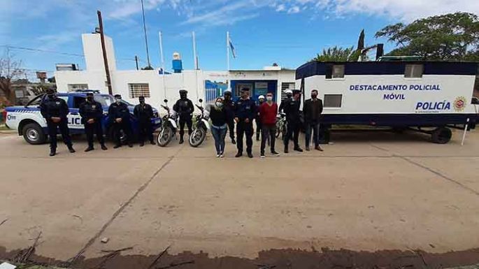 El destacamento móvil en Los Olmos