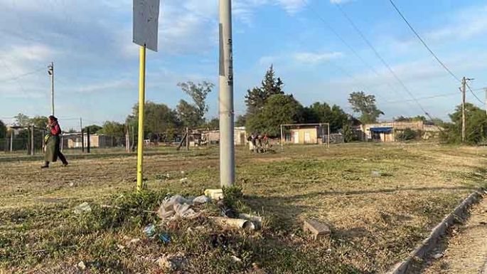 Limpieza sobre el bulevar Argentino