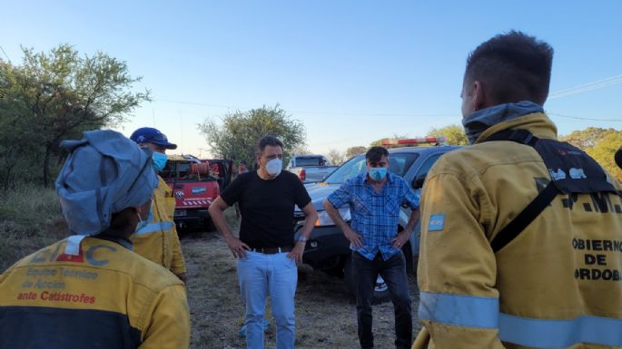 Controlaron el incendio en San Marcos Sierras y detuvieron a dos personas por originar el fuego