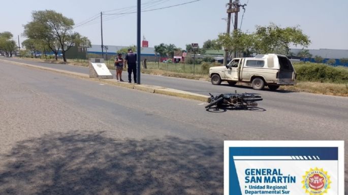 Choque entre una camioneta y una moto
