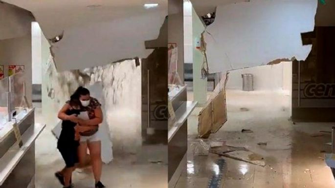 Por el fuerte temporal, colapsó el techo de la guardia del Sanatorio de Niños de Rosario