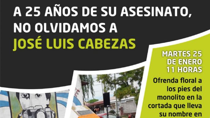 El gremio de prensa organiza el acto en memoria de José Luis Cabezas