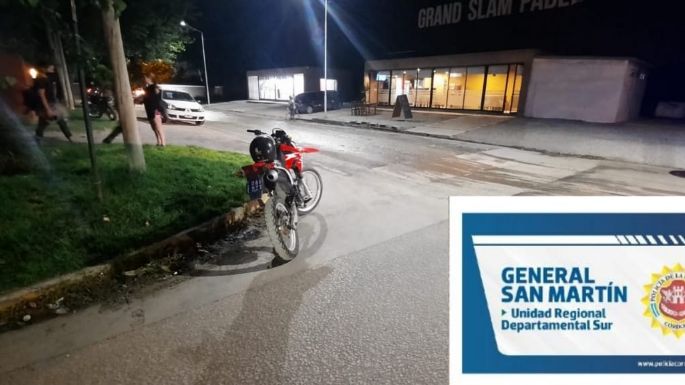 Un motociclista sufrió una fractura tras perder el control de su moto