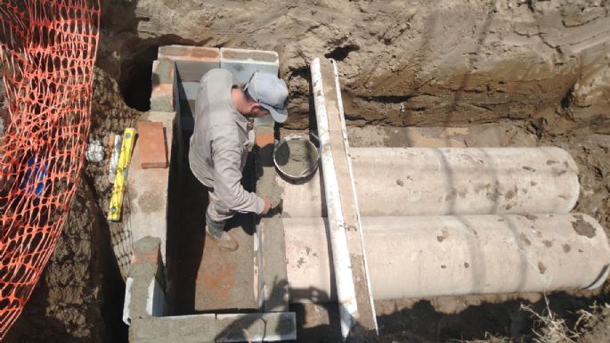 Concluyen obra de desagüe pluvial en barrio Mariano Moreno