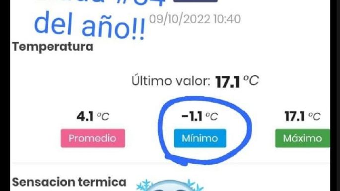 Temperaturas bajo cero en primavera