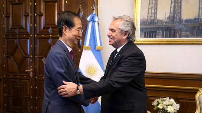 Fernández recibió en la Casa Rosada al primer ministro de Corea, Han Duck-soo