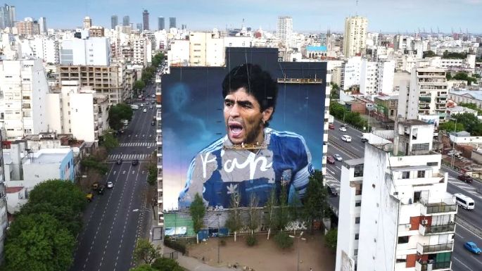 Maradona tendrá un enorme mural en el barrio porteño de Constitución