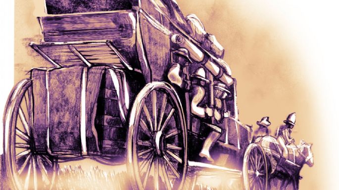 Viaje en diligencia en 1867