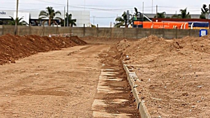 El cordón cuneta del Ecobarrio, casi listo