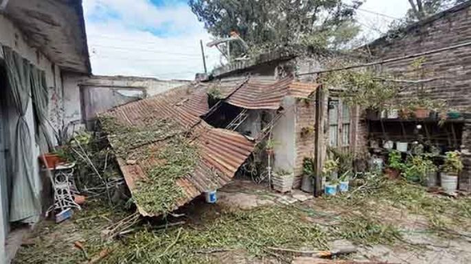 Dos casas afectadas por la tormenta