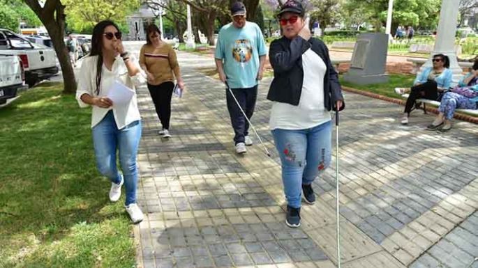 Informando sobre bastones blancos y verdes