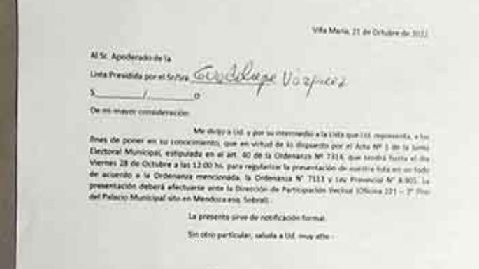Reformularon la lista por Ley de Cupo