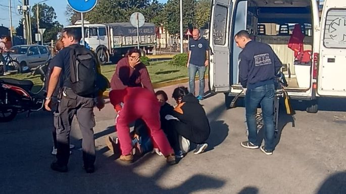 Un auto y una moto protagonizaron un accidente
