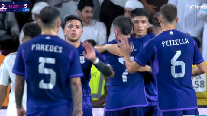 El quinto gol fue de Joaquín Correa: Argentina golea ante Emiratos Arabes