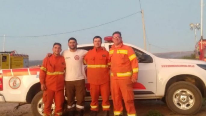 Bombero villamariense colabora en el incendio en Tala Cañada