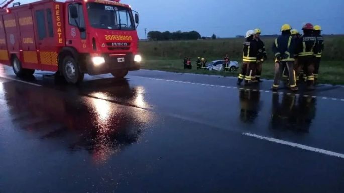 Un fallecido y cuatro heridos en un grave accidente en ruta 158, cerca de Arroyo Cabral
